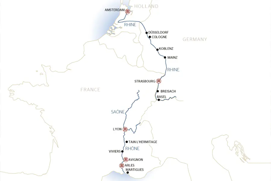 2025-0829-Cruise-along-the-South-North-Axis-from-Arles-to-Amsterdam-map