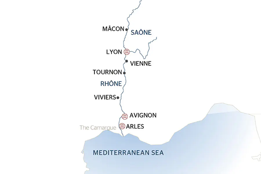 2025-0909-Discover the fabulous world of vineyards and wine, exceptional terroirs of the Rhône and Saône (port-to-port cruise)-map