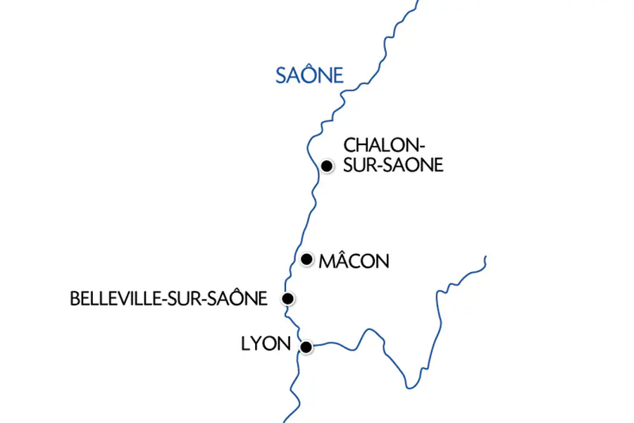 2025-0909-Exceptional Wine Tasting Cruise in Burgundy Beaujolais Nouveau (port-to-port cruise) -map