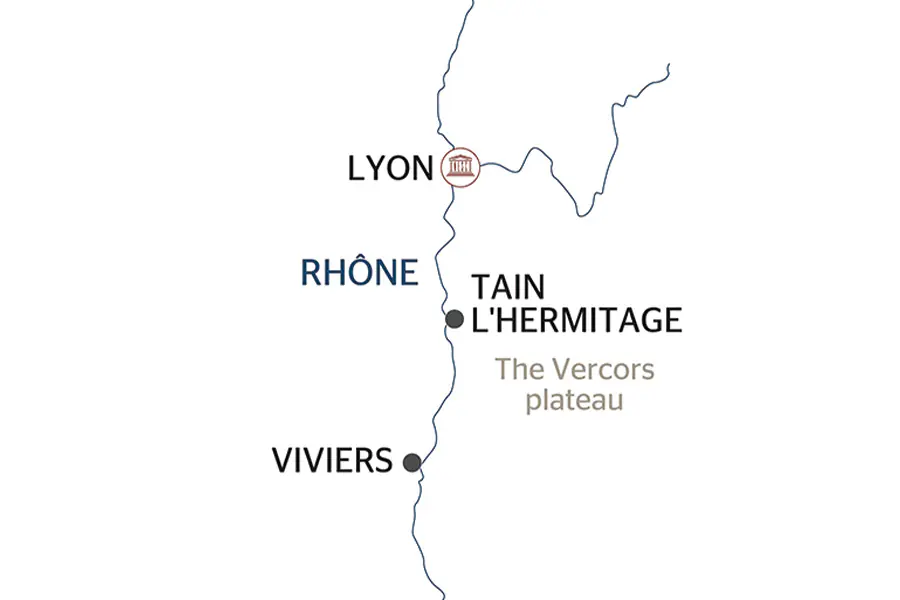 2025-0909-Gourmet Christmas along the Rhône - Between traditions, historical discoveries, and indulgent moments (port-to-port cruise)-map