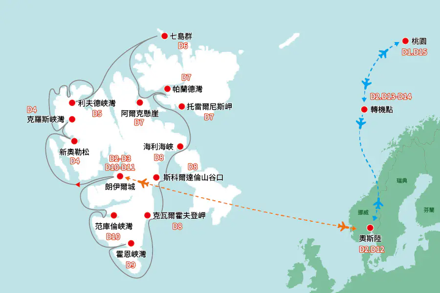 2025-0925-Around Spitsbergen, In the realm of Polar Bear & Ice-map