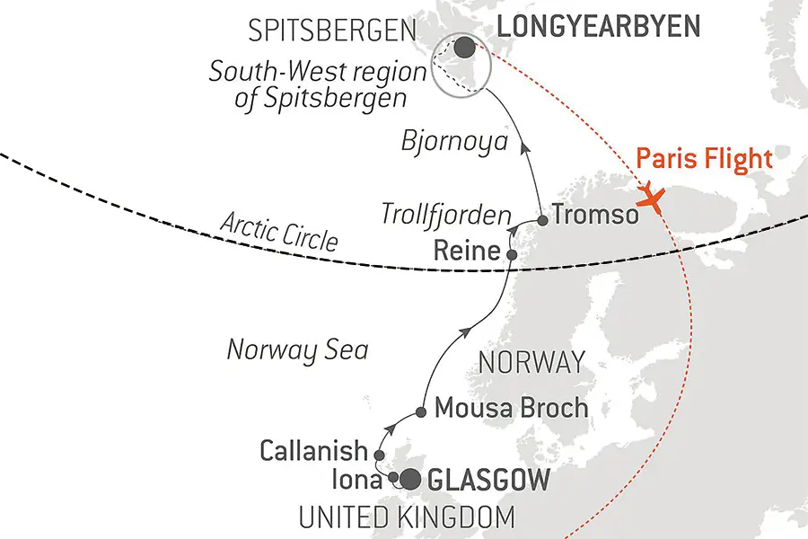 2025-1018-From Scotland to Spitsbergen-map