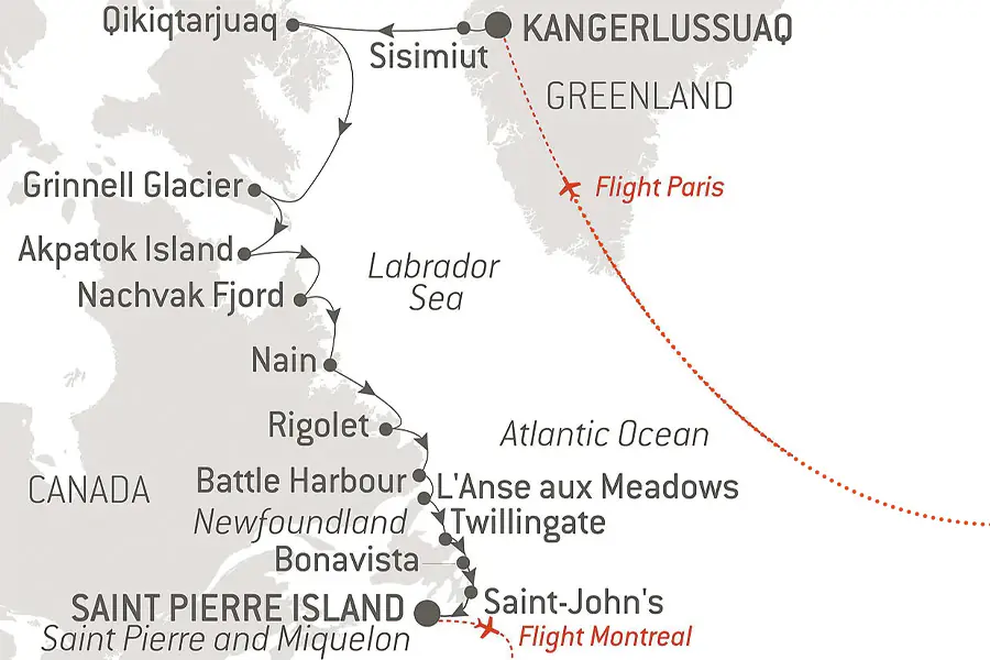2025-1023-Wilderness from Greenland to the East Coast of Canada-map2