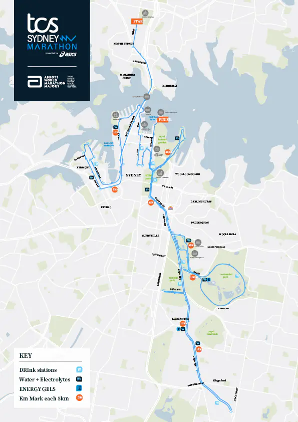 2025-1029-2026 TCS Sydney Marathon-map