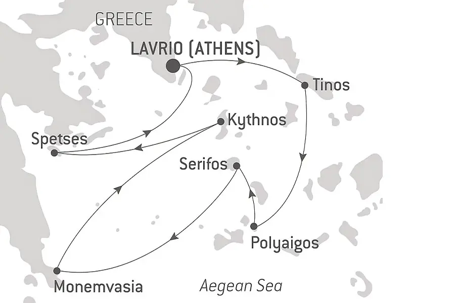 2025-1208-ponant-The Cyclades, in the Wake of Le Ponant-map