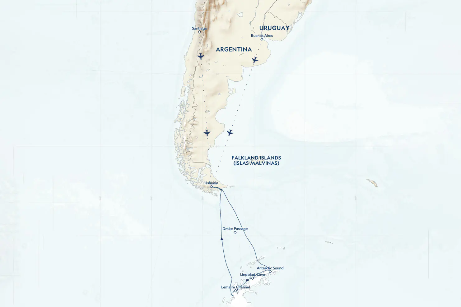 2025-1223-Lindblad Expeditions-Voyage to Antarctica-map