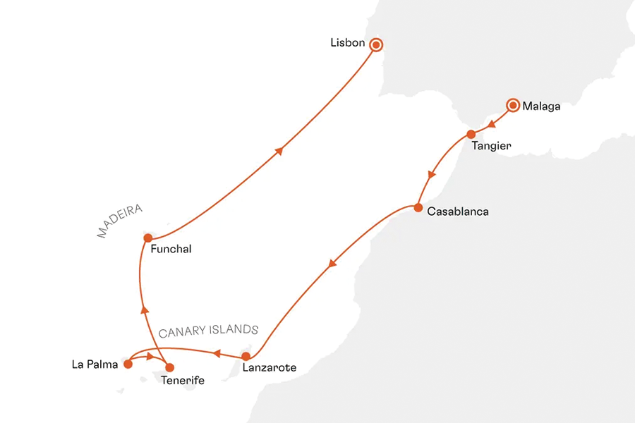 2026-0130 Lively bazaars and charming islands of the Atlantic-map
