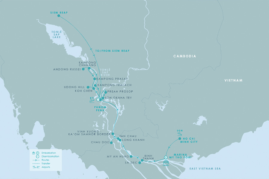 2026-0520-Aqua Mekong Expedition Cruise Ho Chi Minh City to Siem Reap (extension) 8days-map