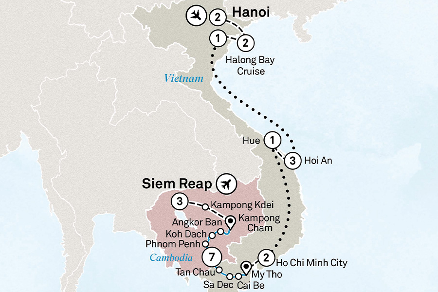 2026-0522-Essence of Vietnam, Cambodia & Luxury Mekong-map