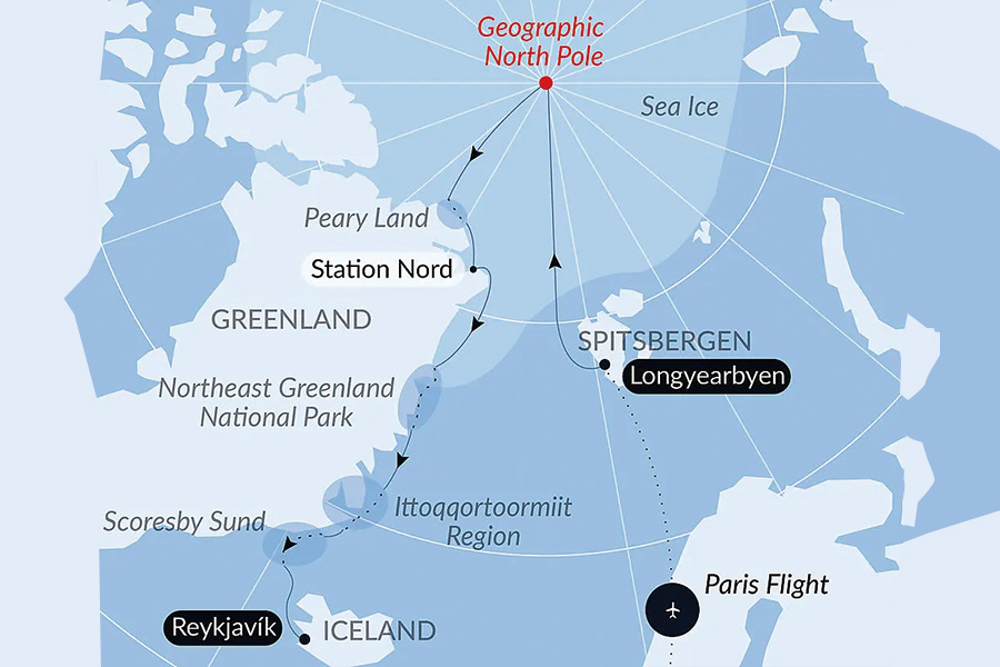 2026-0528-The Geographic North Pole and exploration of northern Greenland-map