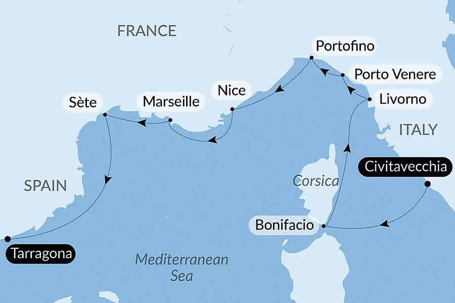 2026-0702-ponant-Southern France and the Italian Riviera by Sea-map